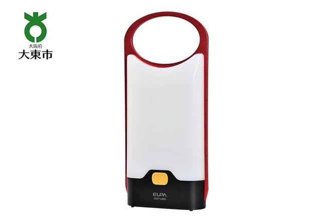 LEDフラットランタン　薄型　カラビナ付　無段階調光・調色　電池式　DOP-L809 272183_AZ79