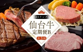 牛肉 仙台牛【全3回 定期便 】 A5 仙台牛 定期便 B 《 サーロインステーキ 200g×2 ・ ヒレステーキ 150×2 ・ ヒレ 150ｇ×2＆ サーロイン 200ｇ×2  》  / 牛肉 肉 お肉 ブランド牛 国産牛 和牛 黒毛和牛 霜降り 赤身 焼肉 BBQ ステーキ サーロイン ヒレ 鉄板焼き 人気 肉定期便 仙台 すてーきはうす伊勢屋 【iseya016】