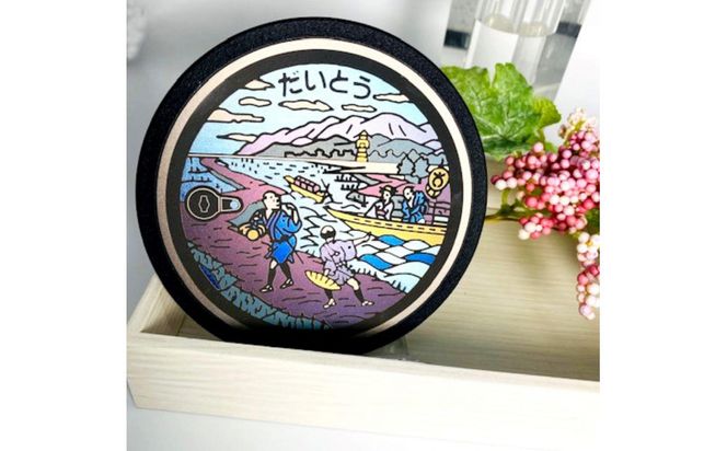 チタン製ミニチュアマンホール ＜大東市 屋形船 野崎観音＞ 272183_EC001