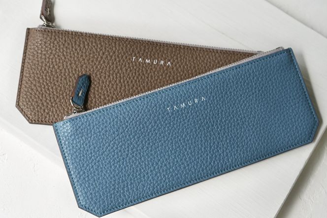 本革 薄型ペンケース ブルージーン｜革 レザー ステーショナリー 文房具 メンズ レディース 男女兼用 田村製作所 大阪府守口市 [2316]