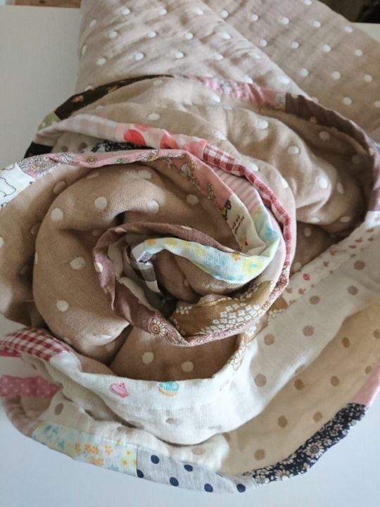 ハンドメイドの国産6重ガーゼの【100cm×70cm】サイズブランケット（ネイビー）