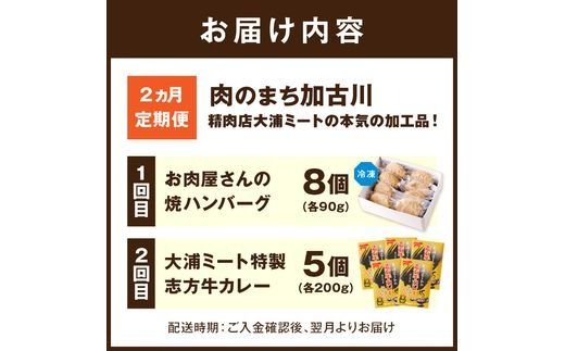 「肉のまち加古川」精肉店大浦ミートの本気の加工品！《 ハンバーグ カレー 定期便 惣菜 簡単調理 手軽 おかず 》【2501I00201】