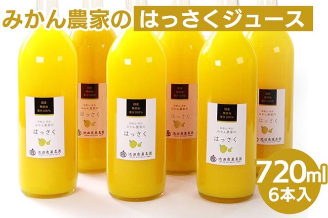 無添加はっさくジュース720ml×6本 ※北海道・沖縄・離島への配送不可
