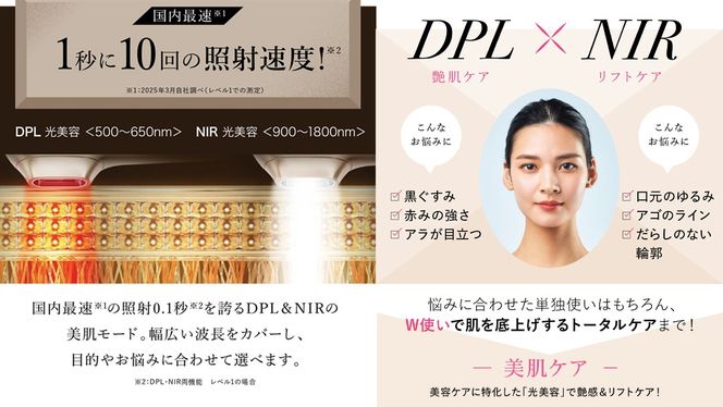 WAVE WAVE Radiant Grace 美容 美顔器 脱毛 光脱毛 セルフケア 美肌 リフトアップ IPL DPL NIR 美肌ケア リフトケア ツヤ肌ケア 光美容 軽量 ハイパワー 
