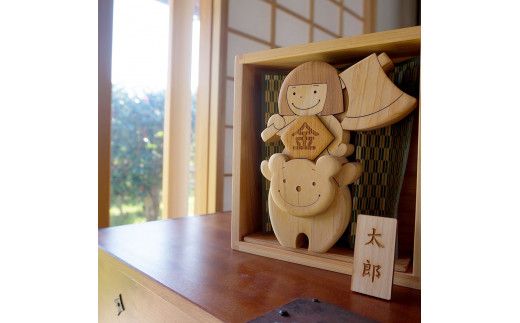 【CF-R7hbk】YKS002　山のくじら舎 わんぱく五月人形 金太郎 木製 おしゃれ かわいい コンパクト 男の子 ギフト 包装 ラッピング プレゼント 贈り物 贈答 出産祝い 誕生日祝い のし 熨斗対応 高知県産