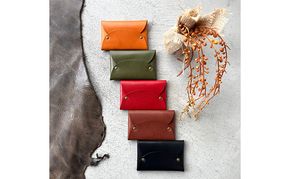 本革 差し込みフラップ名刺入れ・カードケース 栃木レザー ファッション小物 革小物 シンプル スリム設計 