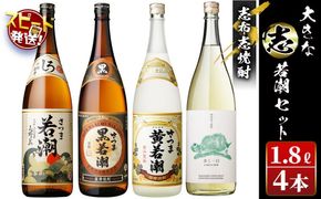 ＜入金確認後、2週間以内に発送！＞志布志焼酎「大きな志」若潮セット 1.8L×計4本 c3-029-2w