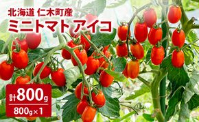 [先行受付] 北海道 仁木町産 ミニトマト アイコ 800g [林果樹園]【トマト ミニトマト アイコ 高糖度 フルーツトマト 赤 サラダ パスタ スープ 常備菜 産地直送 旬 健康 リコピン ビタミンC 美容 ダイエット】