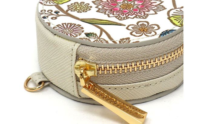 【文庫屋大関】マカロンポーチ ダリア＜ベリーピンク＞【皮革工芸品】 ポーチ ミニポーチ 小物入れ アクセサリー入れ イヤホン入れ 収納 保管ケース 手のひらサイズ  本革 革 皮革 工芸品 工芸 雑貨 ギフト プレゼント 日本製 東京