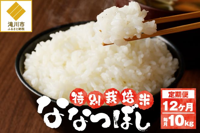 《令和7年産》特別栽培米ななつぼし 10kg×12ヵ月定期便 | 16年連続特A ブランド米 白米 精米 米 お米 こめ 減農薬 単一原料米 ご飯 北海道米 北海道 滝川市