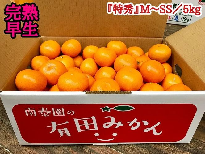 定期便 有田みかん 食べくらべ 3種 特秀 各 5kg コース 全3回　南泰園 BS810