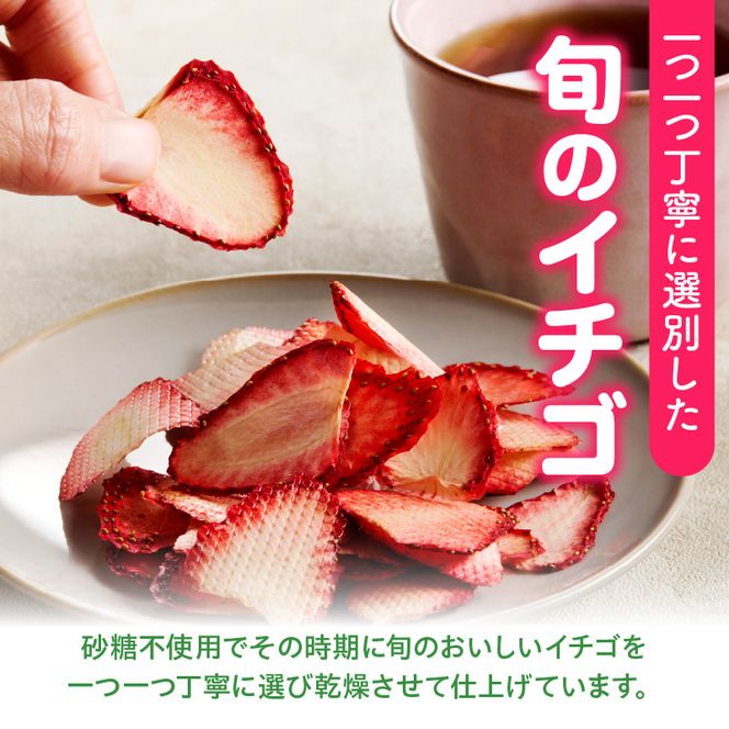 ドライフルーツ イチゴ 30g(15g×2袋) ［175R03］ 30g 砂糖不使用 甘味 乾燥 スライス ヨーグルト アイスクリーム お菓子 おやつ トッピング お菓子作り 保存に便利 チャック付き 紅茶 愛知県 小牧市 送料無料