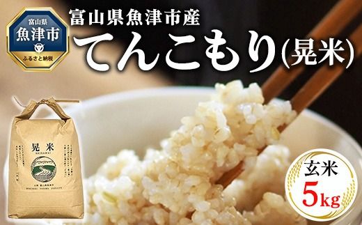 【令和8年度米】【農家直送】環境配慮「魚津のてんこもり（晃米）」5kg（玄米） ｜新米 MK農産 玄米 銘柄米 ご飯 おにぎり お弁当 和食 主食 国産 産地直送 甘み 香り もちもち ※2026年11月～発送