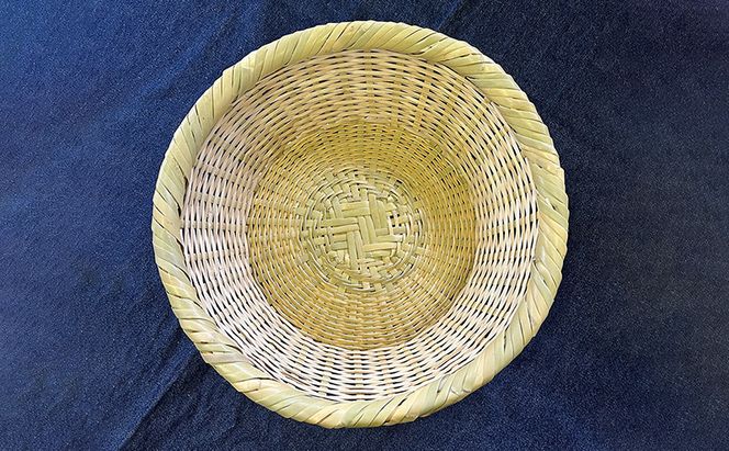 須賀川竹細工【台付かご】 