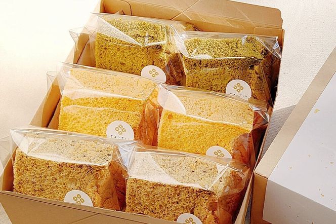 シフォンケーキ 吉田シフォンセット 計6カット(3種×2カット) 焼き菓子 洋菓子 [シフォン ケーキ 保存料 無添加 焼き菓子 洋菓子 スイーツ おいしい 美味 宮城県 利府町 吉田シフォン]|06_ydc-010101