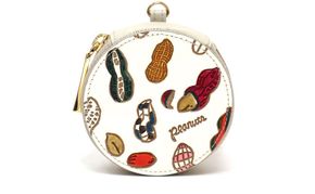 【文庫屋大関】マカロンポーチ ピーナッツ【皮革工芸品】 ポーチ ミニポーチ 小物入れ アクセサリー入れ イヤホン入れ 収納 保管ケース 手のひらサイズ  本革 革 皮革 工芸品 工芸 雑貨 ギフト プレゼント 日本製 東京