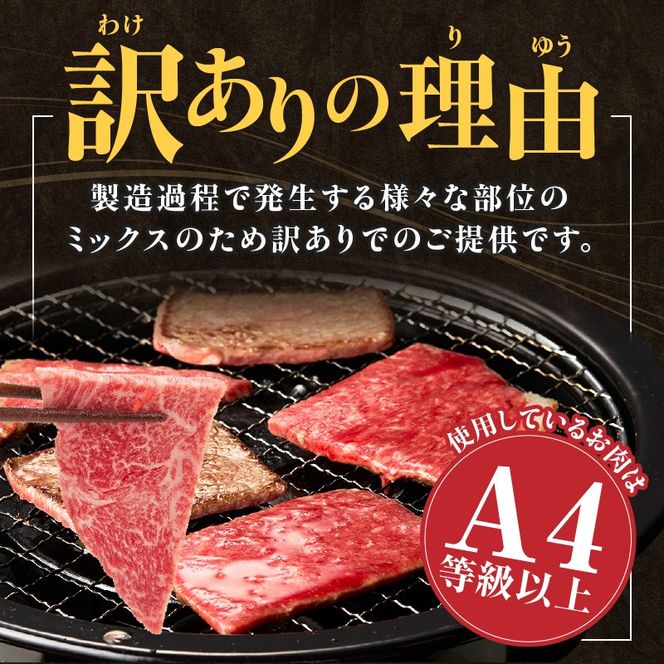 A4等級以上 宮崎牛 訳あり 焼肉 バラエティパック 1.5kg（牛肉 肉 お肉 黒毛和牛 宮崎牛 ブランド牛 内閣総理大臣賞4大会連続受賞）