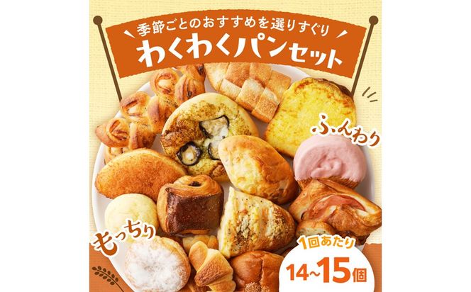 【訳あり】おまかせ　お楽しみ京都丹後のパン14～15個詰め合わせセット定期便（隔月×6ヶ月） 訳アリ 食べ比べ 小分け パンストック ふるさと納税 パン 詰め合わせ 冷凍パン パンセット　BT00030