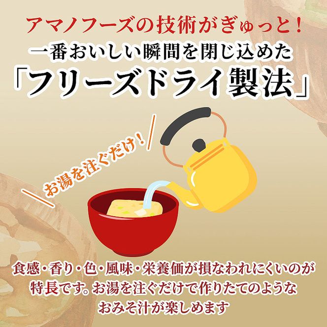 味噌汁 スープ フリーズドライ アマノフーズ 金のだし おみそ汁バラエティー 30食（10食×3） インスタント レトルト