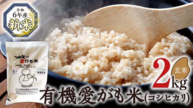 愛がも米 「 コシヒカリ 」 2kg ( 玄米 ) 米 コメ こめ こしひかり[AI003ci]