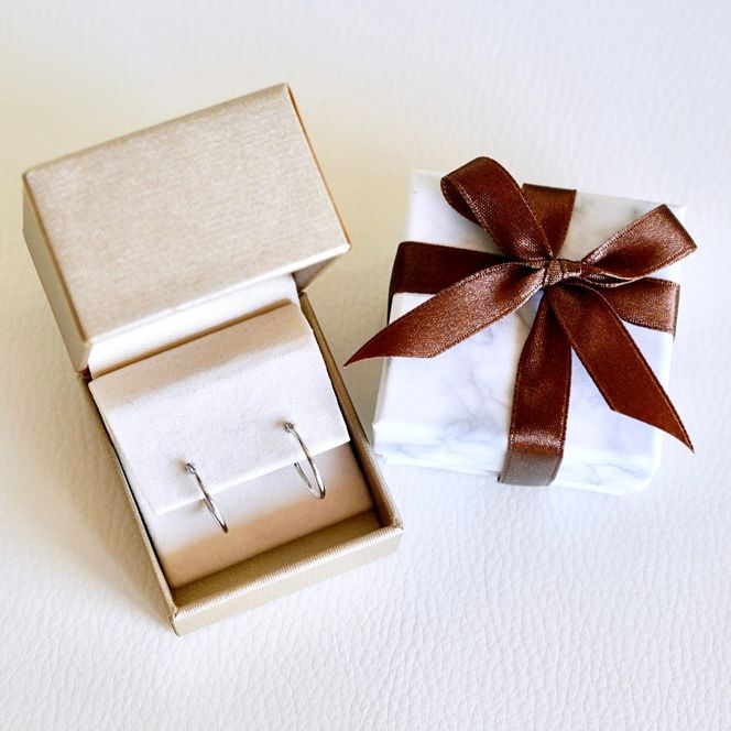 Pt900 プラチナ 地金 パイプ フープ 定番 ピアス（直径15mm) 保証書付 KO-0075 SWAD102