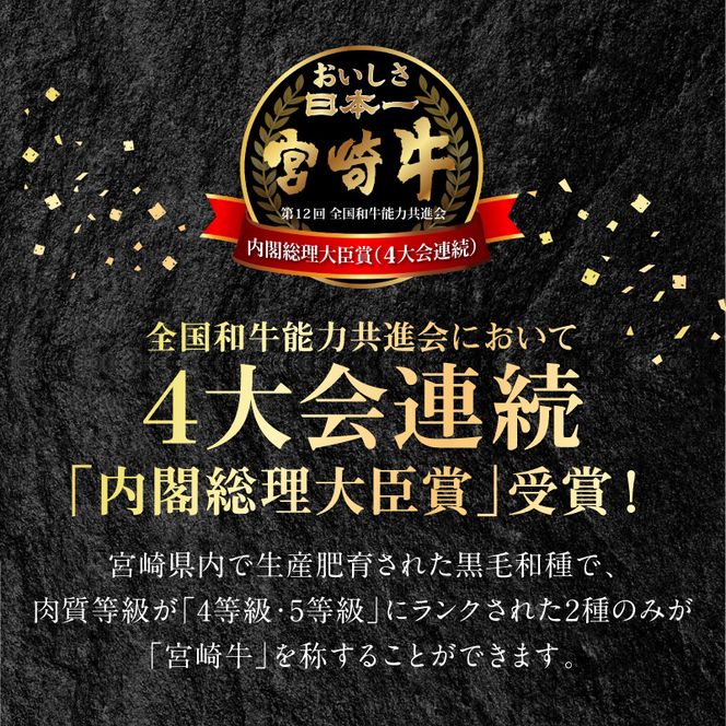 宮崎牛肩ローススライス300g モモスライス400g バラスライス400g 計1.1kg N0147-YC235