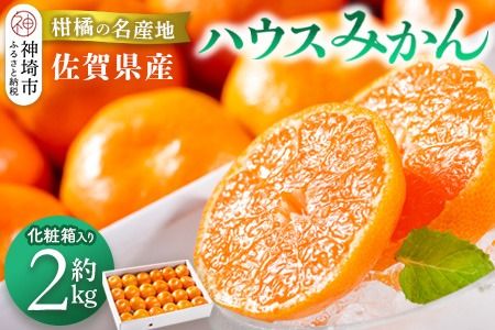 【先行受付 令和8年6月より発送開始】佐賀県産『ハウスみかん』約2000g【化粧箱入り】【果物 フルーツ みかん 柑橘 ビタミン デザート 贈答 ふるさと納税】(H108117)