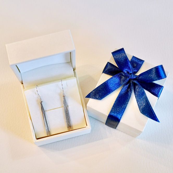 K18WG ホワイトゴールド 地金 揺れる ピアス 保証書付 SNO-1927 SWAD032