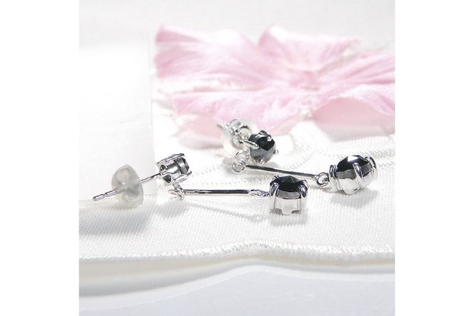 ピアス スタッドピアス プラチナ PT900 ブラックダイヤモンド 2.16ct ぶら下がり レディース 黒ダイヤ 揺れるピアス アクセサリー アクセ ジュエリー 【f223-pt】 [オーダーメイドジュエリーメイ 山梨県 韮崎市 20745211]