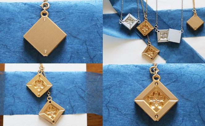 ネックレス モダン×北斎×金型の3wayネックレス【KASANE】 アクセサリー 北斎模様 モダン 装身具 江戸文化 裏勝り アルミ アルマイト 耐久性 耐食性 耐摩耗性 普段使い 墨田区 東京都