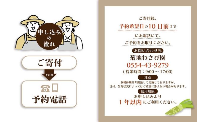 わさび収穫体験（わさびお土産付き） BZ003