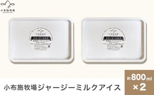 小布施牧場ジャージーミルクアイス 800ml × 2個 [小布施牧場]アイスミルク アイス スイーツ デザート 菓子 お取り寄せ [A-26]