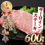 鹿児島県産 黒毛和牛 4等級以上 サーロイン ステーキ (約600g・約200g×3枚) 国産 牛肉 サーロイン ステーキ 4等級 バーベキュー BBQ おかず 冷凍 ステーキ肉 お肉 大判 個包装 【スターゼン】akn042-69