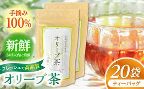 【国産 手摘み100%】南島原産 オリーブ茶 ティーバッグ×20袋（60ｇ） / お茶 茶 ティーパック / 南島原市 / ふるさと企画 [SBA095]