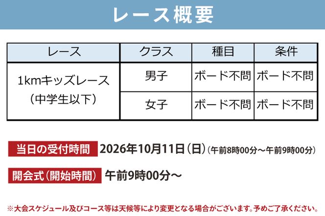 第6回 SUNBEACH CUP （2026年10月11日開催） 1kmキッズレース(中学生以下) 駐車場利用（1台）許可証付き サンビーチカップ SUP サップ 大会 出場権 参加券 大洗 サンビーチ