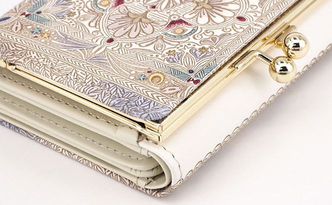 【文庫屋大関】三つ折りミニ財布　夢幻のタピ【皮革工芸品】 ファッション 小物 民芸品 お札 カード 小銭 手のひらサイズ コンパクト 大人かわいい 牛革 手作り 国産 