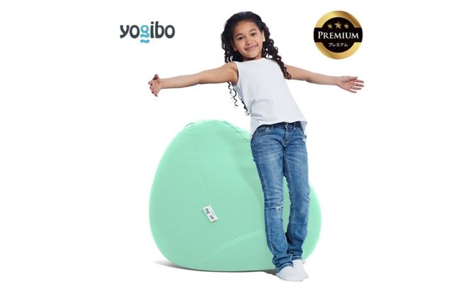 Yogibo Drop Premium（ヨギボー ドロップ プレミアム）＜ミント＞【ビーズクッション ビーズ 座椅子 椅子 クッション ビーズソファー ビーズソファ 新生活 プレゼント インテリア 家具 ベッド ゲーム】-[G763-17]