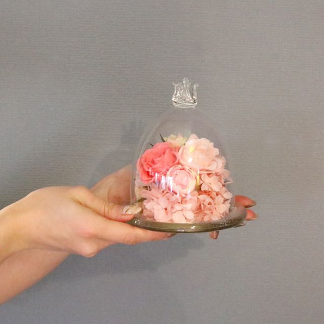 ガラスドームS 花 お花 プリザーブドフラワー ギフト プレゼント お祝い 誕生日 お供え アレンジ インテリア 東京都 墨田区