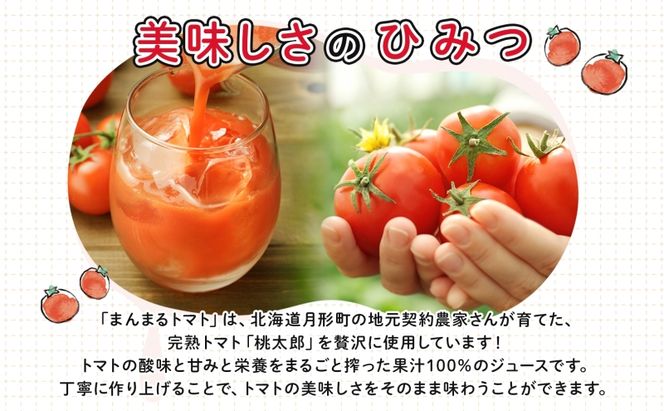 定期便 12ヶ月 北海道 トマトジュース 月形まんまるトマト 190g×30本 桃太郎 トマト 食塩不使用 食塩無添加 とまと 缶 無塩 ジュース ストレート 野菜ジュース 健康 完熟 ご褒美 プレゼント 送料無料 月形町 