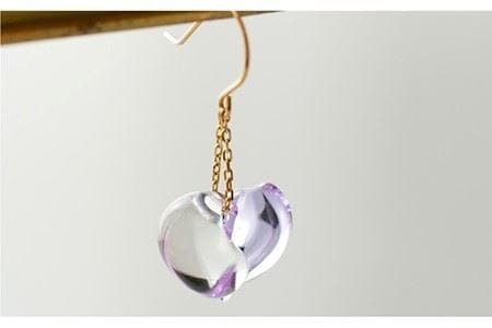 cocoro アロマ フック ピアス K18YG 《糸島》【タビノキセキ】[ADB021] アクセサリー アロマ ピアス ガラス ハンドメイド クラフト