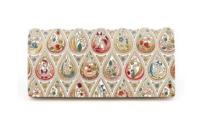 【文庫屋大関】束入れ 花と猫＜ローズ＞【皮革工芸品】 財布 お札 お札入れ 長財布 カード 小銭 牛革 手作り 日本製 墨田区 東京都