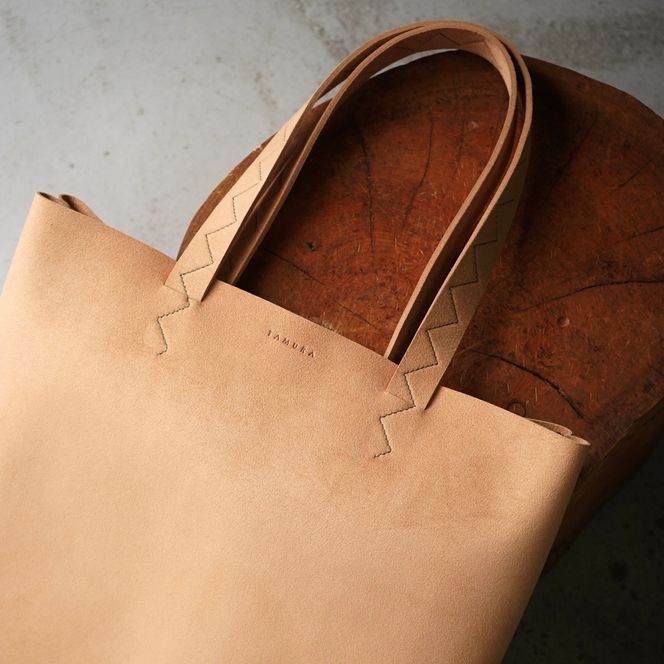 トートバッグ (キャメル) Ultrasuede (R)｜人工皮革 服飾雑貨 メンズ レディース 男女兼用 田村製作所 大阪府守口市 [2584]
