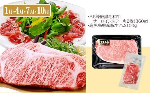 定期便3回配送　お楽しみ定期便(鹿児島県産お肉とかつお・まぐろ) EE-6015 【1491146】