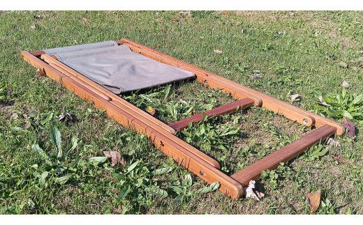 《 受注生産 》 布製「 リクライニング 」 デッキチェア（ ブラウン ） 1脚 インテリア アウトドア キャンプ テラス 庭 家具 日用品 椅子 イス リクライニング 折りたたみ ファブリック生地 茶色 [DP013us]