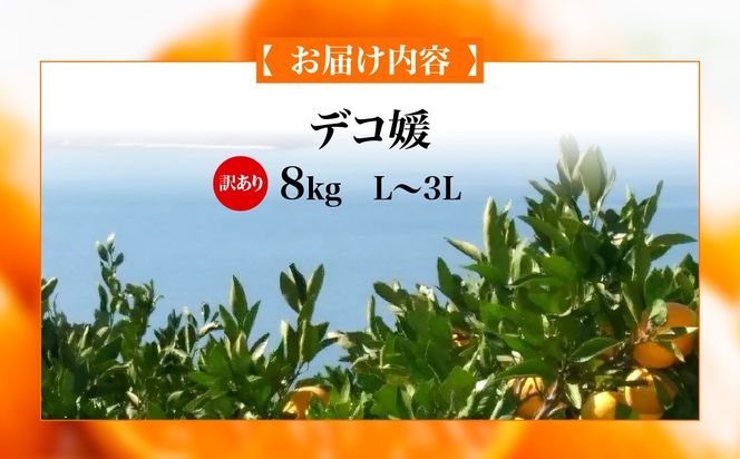 【先行予約】【訳あり】デコ媛 8kg（L～3L）※離島への配送不可（2027年2月下旬頃より順次発送予定） IKTAR010