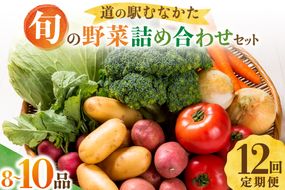 【定期便／年12回／毎月お届け】【道の駅むなかた】 旬のお野菜詰合せセット_HB0124