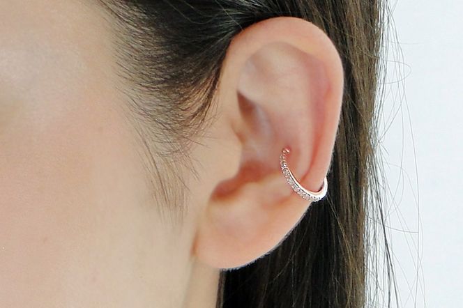 K10PG 0.1ct ダイヤモンド イヤーカフ【片耳用】 EmP0024-10P SWCJ004-pg