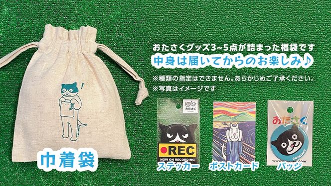 【 おたさく 】 おたのしみ袋ミニ 3～5点 おたさく ねこグッズ 福袋 雑貨 かわいい 猫 ねこ ネコ 猫グッズ ネコ好き にゃんこ おまかせ お楽しみ [AE36-NT]