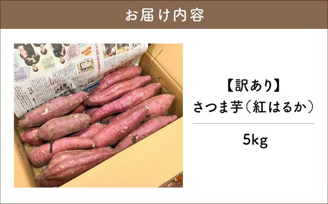 ＜訳あり＞さつま芋（紅はるか）5kg　K396-001