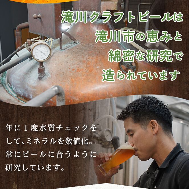 大雪地ビール 滝川クラフトビール 3種 飲み比べ 各2本 計6本｜北海道 滝川市 ビール クラフトビール セット 詰め合わせ 詰合せ 地ビール